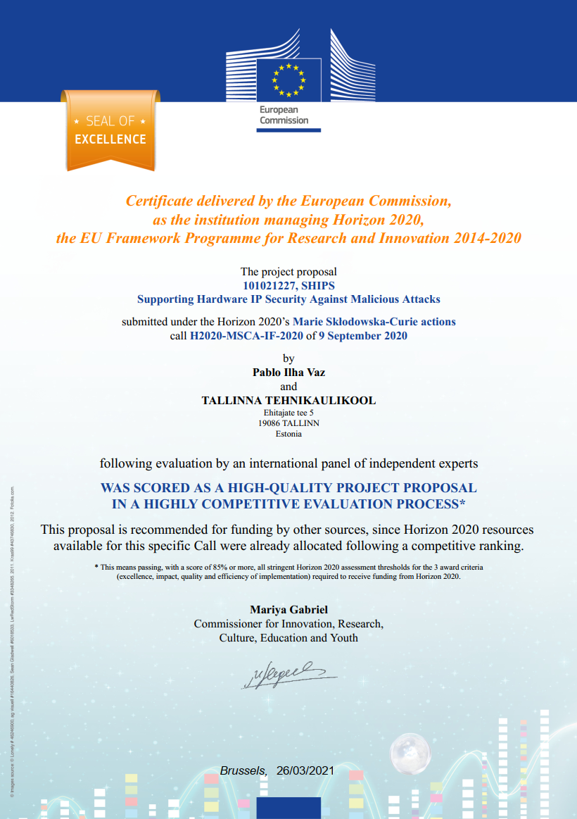 Seal of Excellence — Comissão Europeia, Horizonte 2020, Marie Skłodowska-Curie